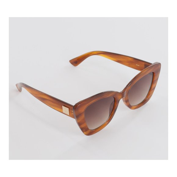 JUDITH LIEBER Brown KISS Cat Eye Sunglasses - Picture 2 of 10